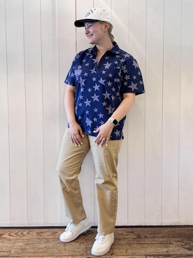 「Saturdays NYC（サタデーズ ニューヨークシティ ）のアイテム（帽子）」を使った、Celinaさん（レディース・161cm）の夏コーディネート