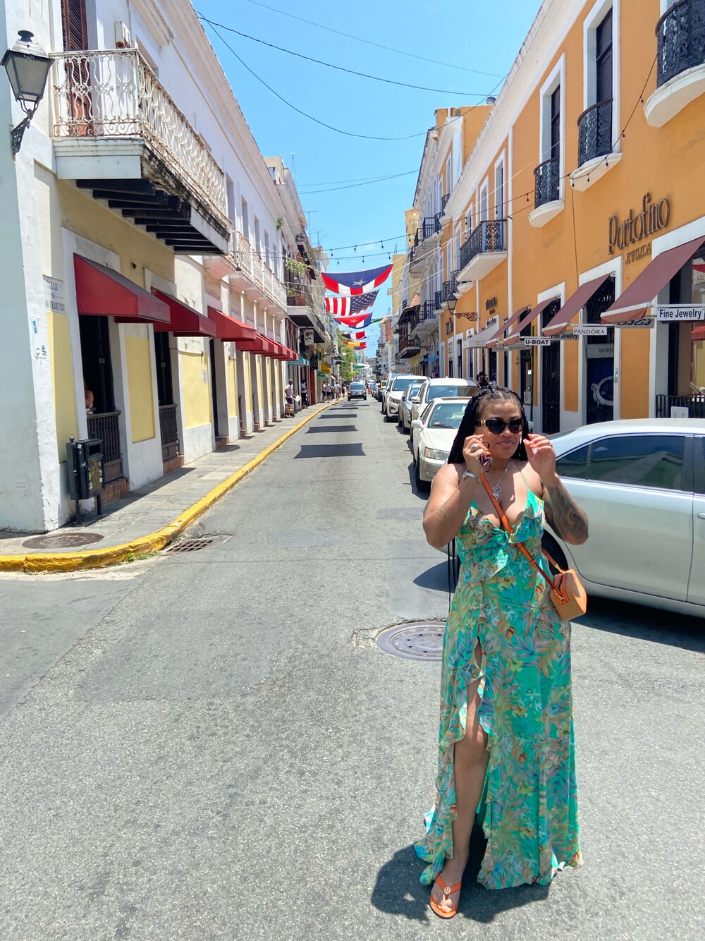 「oldsanjuan」｜「ShopsFashionのアイテム（ワンピース、グリーン系）」を使った、daimonee10さん（レディース・170cm）の春コーディネートの1枚目の写真