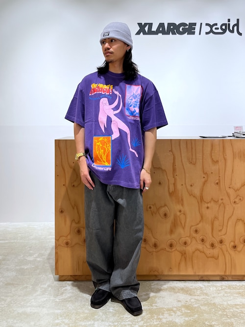 XLARGE tシャツ PIGMENT DYED NATURAL RHYTHM S/S TEE メンズ