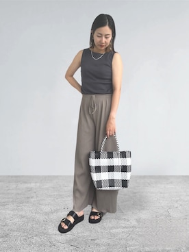 「cocaコーデ」｜美都さん（レディース・160cm）の夏コーディネート