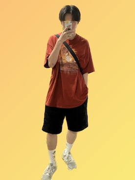 「STYLEMIXER（スタイルミキサー）のアイテム（スウェットパンツ）」を使った、rykiさん（メンズ・172cm）の夏コーディネート
