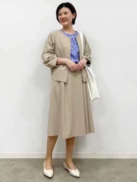「Reflect（リフレクト）のアイテム（ブルゾン）」を使った、あやたかさん（レディース・165cm）の春コーディネート