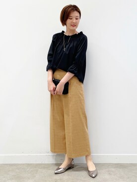 「Reflect（リフレクト）のアイテム（パンツ）」を使った、あやたかさん（レディース・165cm）の夏コーディネート