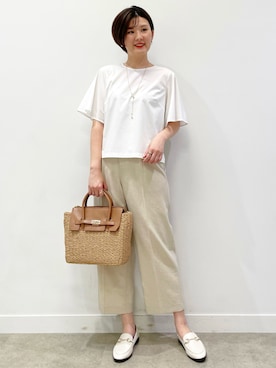 「Reflect（リフレクト）のアイテム（パンツ）」を使った、あやたかさん（レディース・165cm）の春コーディネート