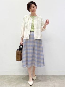「Reflect（リフレクト）のアイテム（ブルゾン）」を使った、あやたかさん（レディース・165cm）の春コーディネート