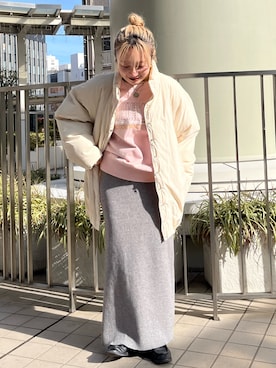 鈴木悠花さん（レディース・151cm）の冬コーディネート