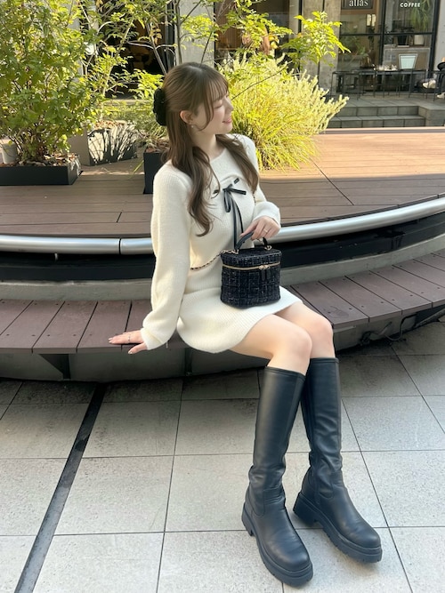 ツイードバニティバッグ