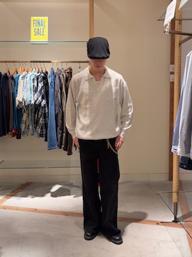 「GEVACO（ゲバコ）のアイテム」を使った、サハシタカヤさん（メンズ・172cm）の春コーディネート