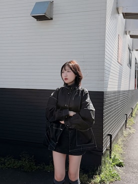 「GRL（グレイル）のアイテム（ジャケット/アウター）」を使った、ウイーリンさん（レディース・156cm）の秋コーディネート