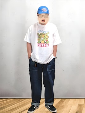 「アイテム（パンツ）」を使った、BATSUさん（メンズ・171cm）の夏コーディネート