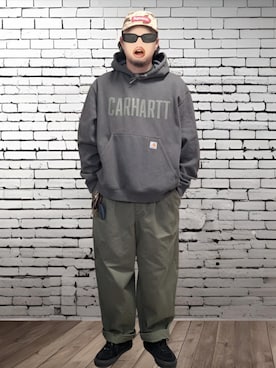 「Supreme （シュプリーム）のアイテム（帽子）」を使った、BATSUさん（メンズ・171cm）の春コーディネート