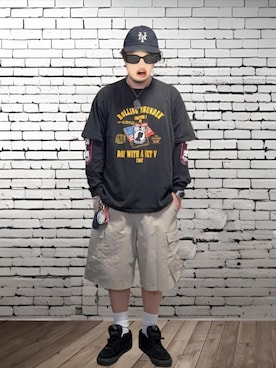 「CPCM（シーピーシーエム）のアイテム」を使った、BATSUさん（メンズ・171cm）の夏コーディネート