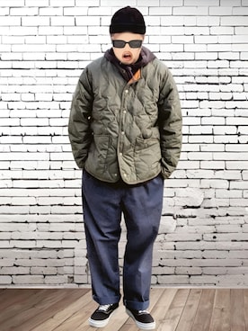 「Dickies（ディッキーズ）のアイテム（パンツ）」を使った、BATSUさん（メンズ・171cm）の冬コーディネート