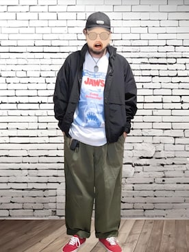 「アイテム（マウンテンパーカー）」を使った、BATSUさん（メンズ・171cm）の秋コーディネート