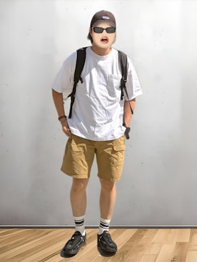 「アイテム（デジタル腕時計）」を使った、BATSUさん（メンズ・171cm）の夏コーディネート