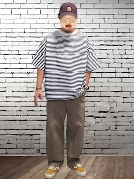 「アイテム（デジタル腕時計）」を使った、BATSUさん（メンズ・171cm）の秋コーディネート