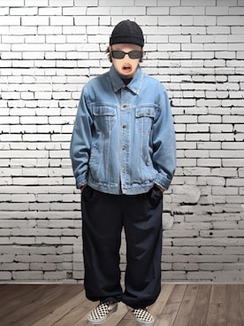 「Lee（リー）のアイテム（ジャケット/アウター）」を使った、BATSUさん（メンズ・171cm）の春コーディネート