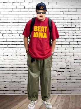 「アイテム（デジタル腕時計）」を使った、BATSUさん（メンズ・171cm）の秋コーディネート