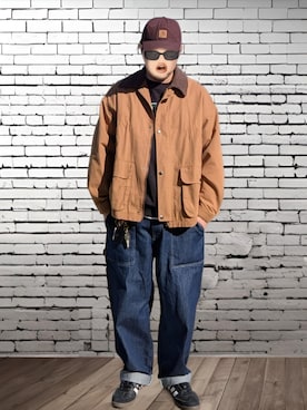 「Carhartt（カーハート）のアイテム」を使った、BATSUさん（メンズ・171cm）の春コーディネート