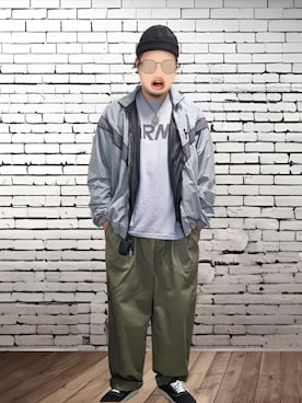 「アイテム（ニットキャップ/ビーニー）」を使った、BATSUさん（メンズ・171cm）の秋コーディネート