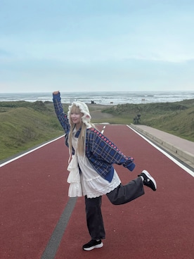 「アイテム（その他アウター）」を使った、charlottecakeさん（レディース・168cm）の秋コーディネート