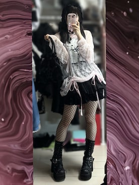 「Candy Stripper（キャンディストリッパー）のアイテム（トップス）」を使った、charlottecakeさん（レディース・168cm）の春コーディネート