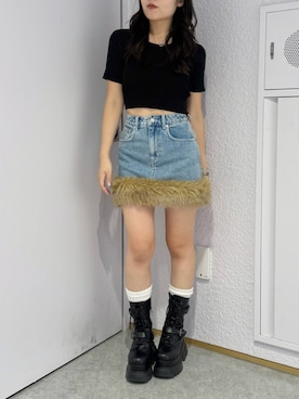 「EVRIS（エヴリス）のアイテム」を使った、黒石夏帆さん（レディース・155cm）の夏コーディネート