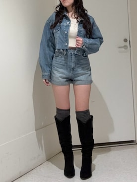 黒石夏帆さん（レディース・155cm）の冬コーディネート