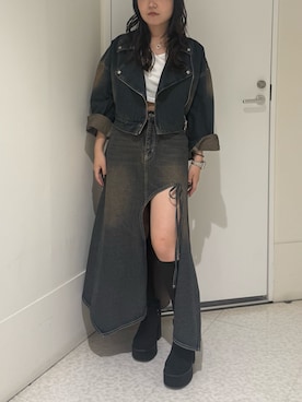 黒石夏帆さん（レディース・155cm）の秋コーディネート