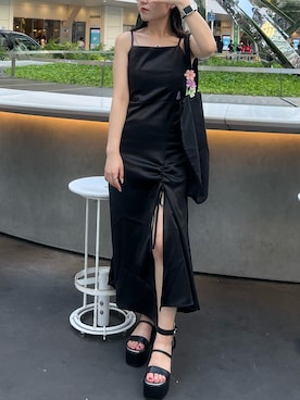 黒石夏帆さん（レディース・155cm）の夏コーディネート