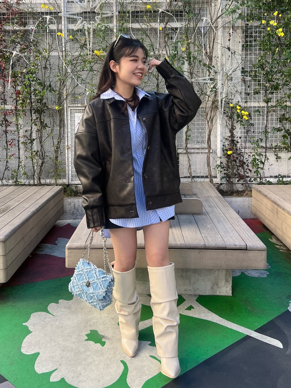 夏帆　制服 黒石夏帆(EVRIS)｜EVRISのサングラスを使ったコーディネート - WEAR