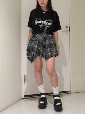 黒石夏帆さん（レディース・155cm）の夏コーディネート