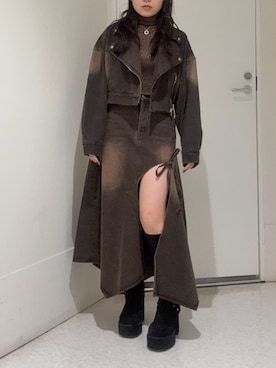 黒石夏帆さん（レディース・155cm）の秋コーディネート