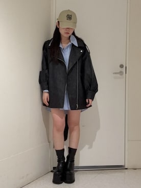 黒石夏帆さん（レディース・155cm）の春コーディネート