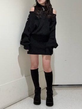 黒石夏帆さん(レディース・155cm)の冬コーディネート