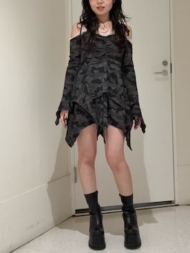 「EVRIS（エヴリス）のアイテム」を使った、黒石夏帆さん（レディース・155cm）の春コーディネート