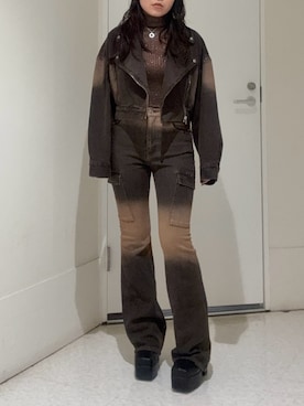 黒石夏帆さん（レディース・155cm）の秋コーディネート