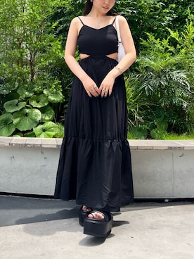 黒石夏帆さん(レディース・154cm)の夏コーディネート