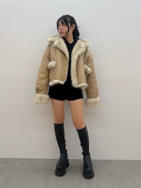 黒石夏帆さん（レディース・155cm）の秋コーディネート