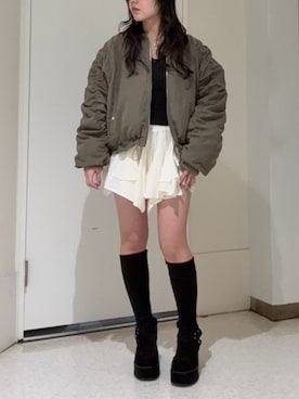 黒石夏帆さん(レディース・155cm)の冬コーディネート