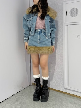 「EVRIS（エヴリス）のアイテム」を使った、黒石夏帆さん（レディース・155cm）の夏コーディネート