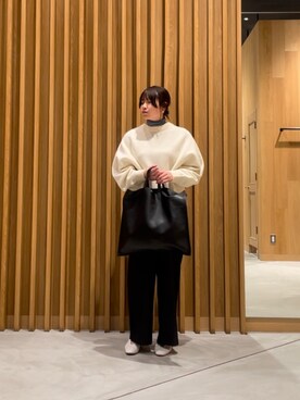 「新星WEARISTAにエントリー」｜「アイテム（バレエシューズ）」を使った、shitamu_clさん（レディース・157cm）の冬コーディネート