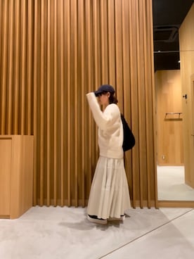 「冬服コーデ」｜「アイテム（キャップ）」を使った、shitamu_clさん（レディース・157cm）の冬コーディネート