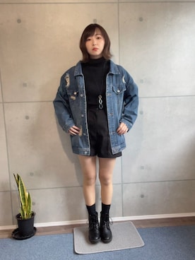 「ショーパン」｜「アイテム（デニムジャケット）」を使った、paramecium18さん（レディース・156cm）の春コーディネート