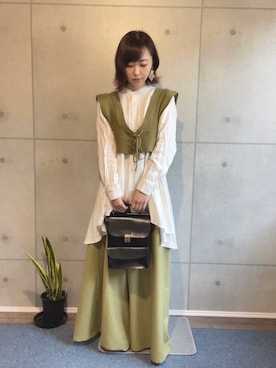 「AS KNOW AS PINKY（アズノゥアズピンキー）のアイテム（パンツ）」を使った、paramecium18さん（レディース・156cm）の春コーディネート