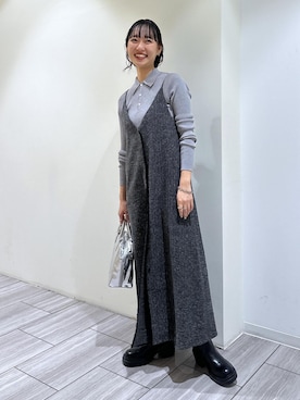 「SDGs」｜「アイテム（ブーツ）」を使った、ANNAさん（レディース・156cm）の秋コーディネート