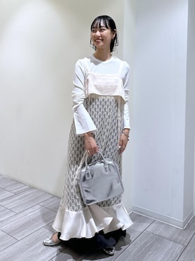 「SDGs」｜「アイテム（バレエシューズ）」を使った、ANNAさん（レディース・156cm）の秋コーディネート