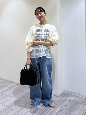 「ADAM ET ROPE'（アダムエロペ）のアイテム」を使った、ANNAさん（レディース・156cm）の夏コーディネート