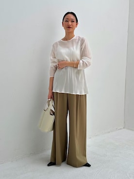 「オイリー」｜ANNAさん（レディース・156cm）の春コーディネート
