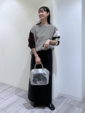 「スクエアトゥ」｜「アイテム（その他シューズ）」を使った、ANNAさん（レディース・156cm）の秋コーディネート
